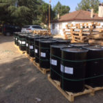 Pine Tar Drums Prepared for Shipment